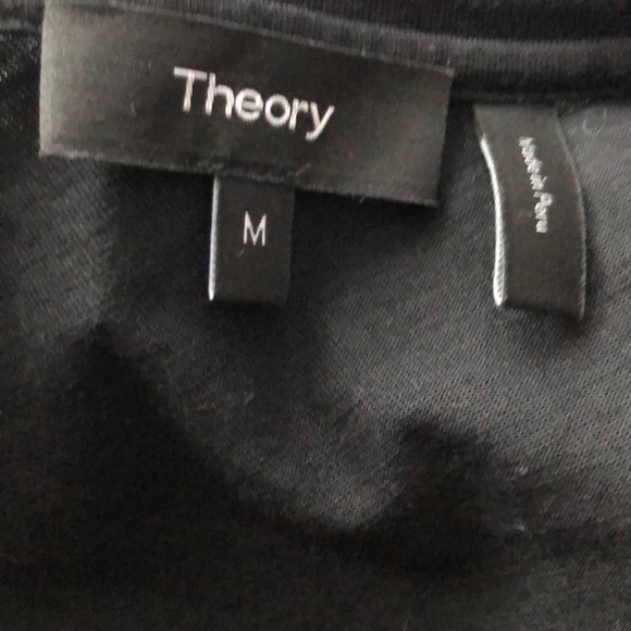 Theory Short Sleeve Black Dress Adjustable Waist Size Medium - Picture 6 of 7